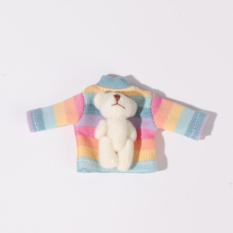 OB11 Doll Clothes Cute Bear Rabbit Collar Short Sleeve Shorts Coat for Obitsu11, Molly, GSC, YMY, 1/12bjd Clothes Accessories