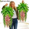 4Pcs Artificial Hanging Plants Outdoor Fake Fern Trailing Flower Leaf Home Decor