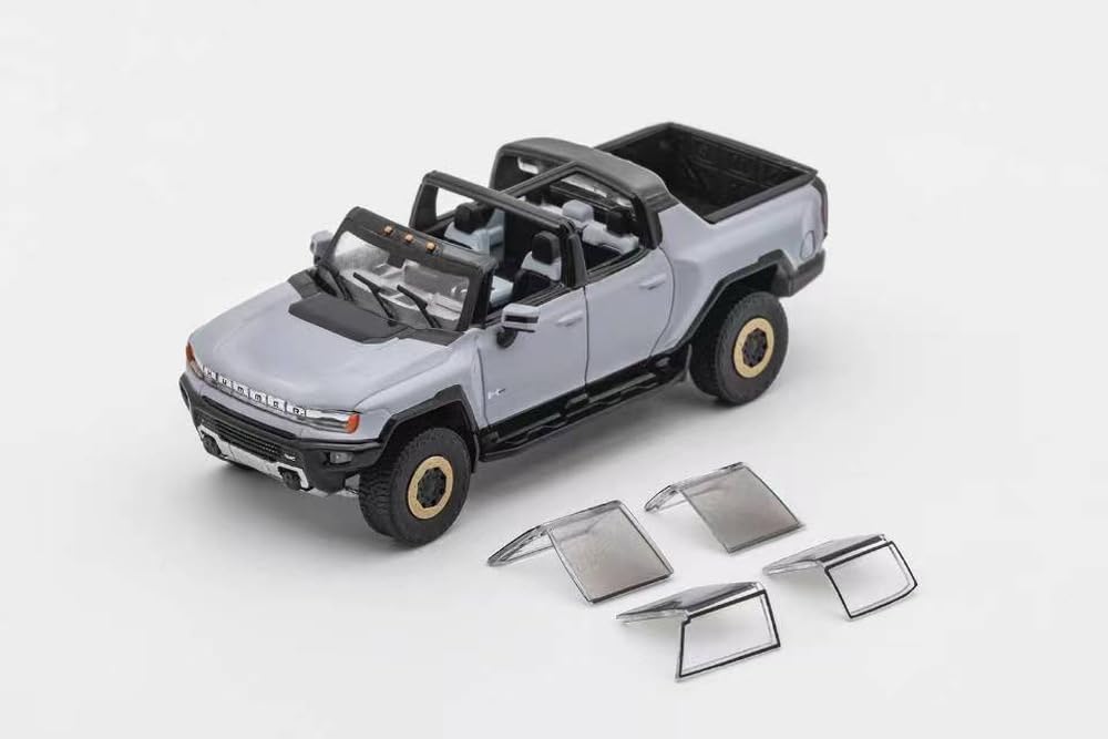 Gaincorp Products 1/64 Scale GMC Hummer EV Pickup (LHD) Gray Finished Product KS038-218