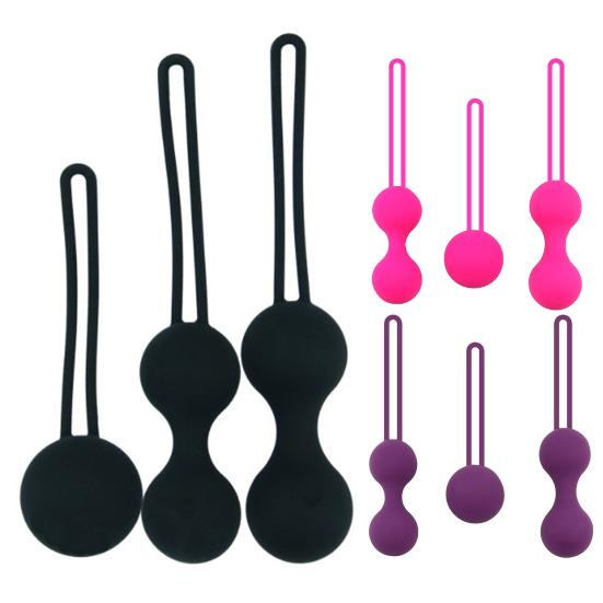 3Pcs Kegel Balls Vaginal Geisha BallSilicone Ben Wa Ball Vagina Tighten Exercise Machine Sex Toy for Women