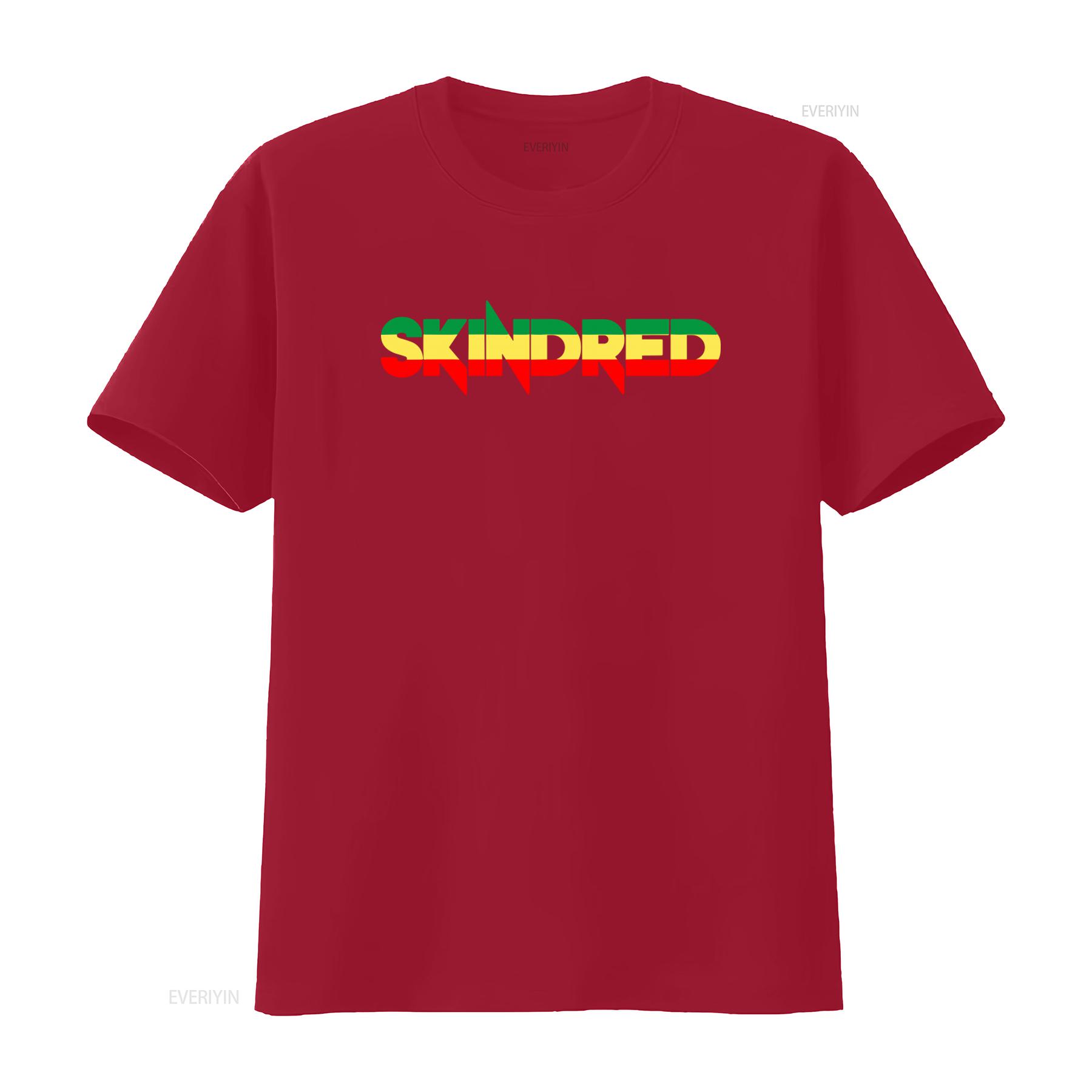 Skindred Rasta Logo T Shirt New Stylish and Perfect for Music Lovers vintage Washed Casual Versatile designer clothes graphic S