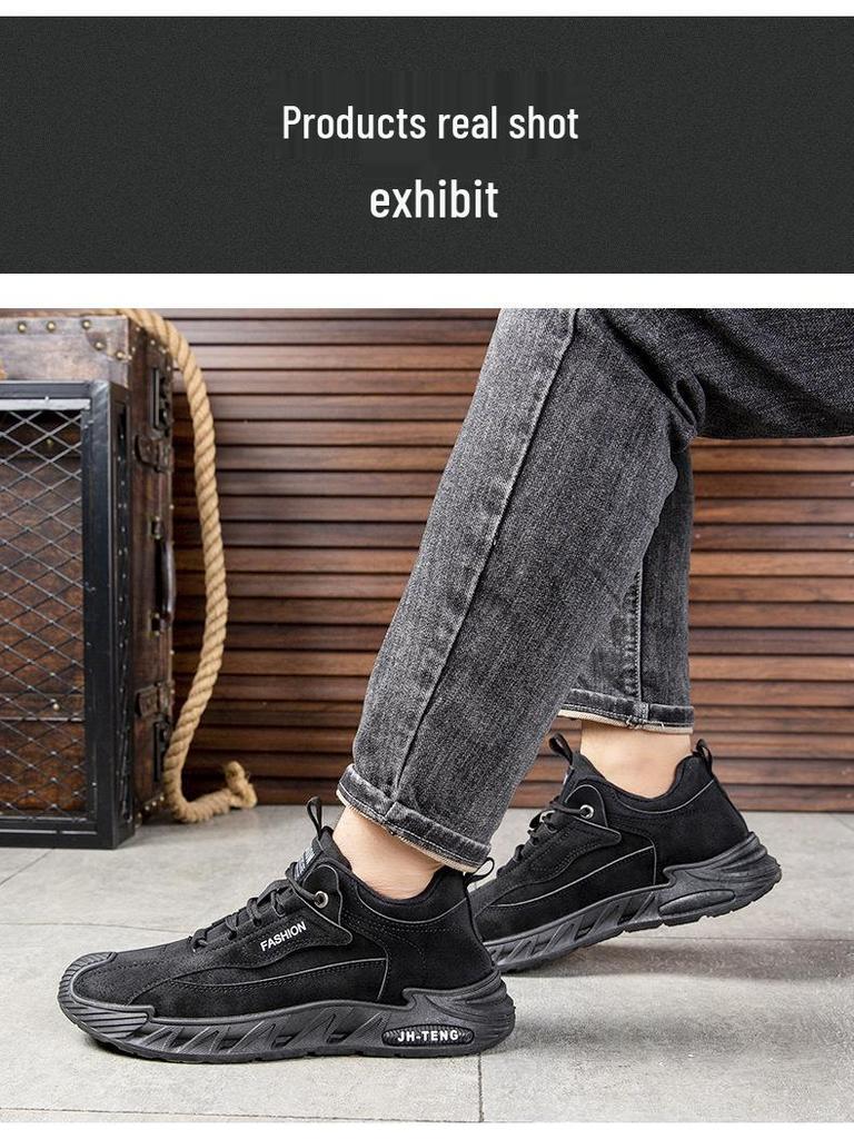 Men's Large Size Trendy Lace-up Running Shoes - Casual, Comfortable, Versatile, Lightweight Dad Sneakers
