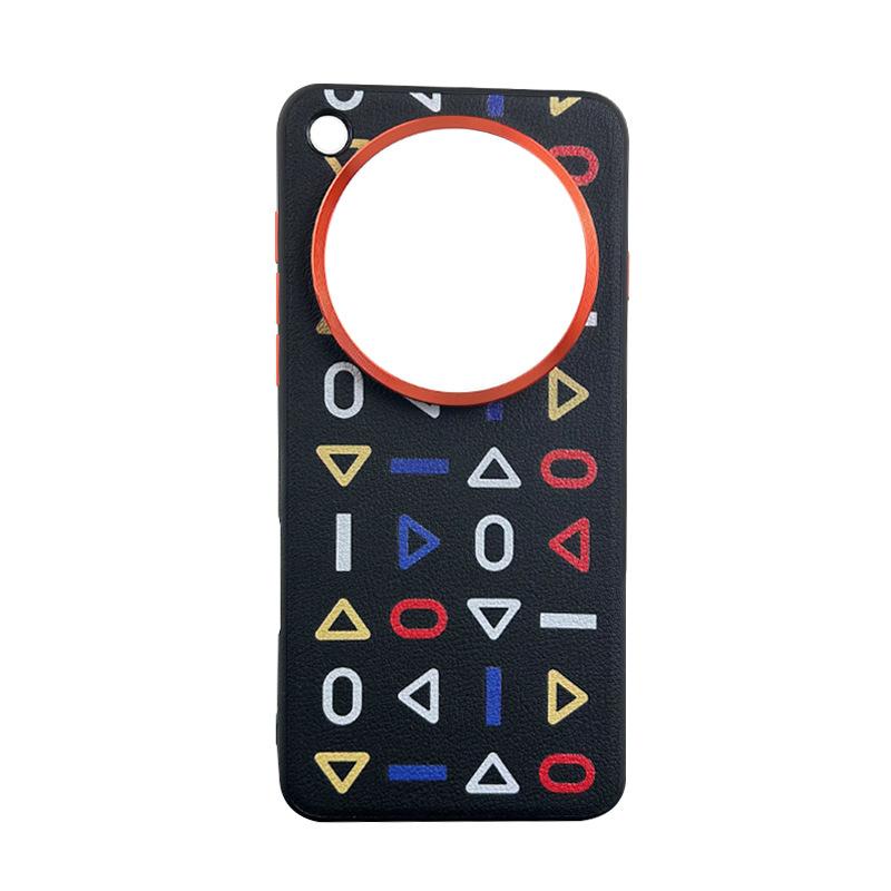 Geometrisch Patroon Hoesje Voor Oppo Find X8 Ultra X8S Plus Magnetische Draadloze Oplading Mat Anti-slip Grip Vegan Leer Hoesje Cover