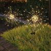 Solar LED Firework Lights Outdoor Dandelion Lamp Waterproof Swaying Starburst Light for Yard Patio Garden Christmas Decor 1-4PCS