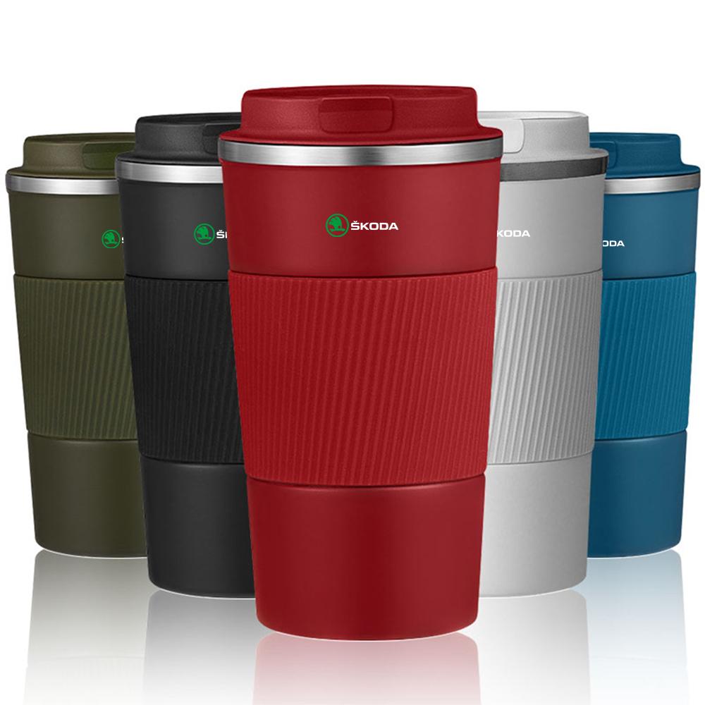 Stainless Steel Coffee Tumbler Thermos Cup Travel Thermal Mug For Skoda Rapid Scala Kodiaq Fabia Kamiq Karoq Octavia A5 A7 S VII xknp33
