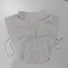 Women's Detachable False Collar Insert Elegant Striped Lapel Faux Half Shirt Blouse Collar Top for Sweater and Dresses