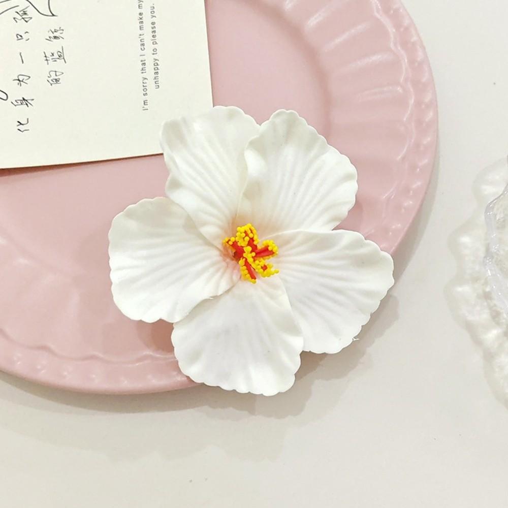 Egg Flower Hawaiian Flower Hair Clips Bohemian Flower Romantic Hibiscus Hairpins Decorative Headdress Head Side Clip Beach Party