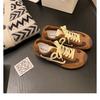 Wang Yibo's same 5cm inner height increase, casual color contrast splicing lace-up, new big head sports Forrest Gump training shoes for women