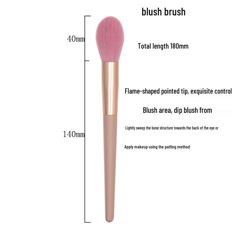 8/12-Piece Pink Makeup Brush Set for Beginners: Includes Soft Bristle Powder, Eyeshadow, and Angled Eyeliner Brushes.