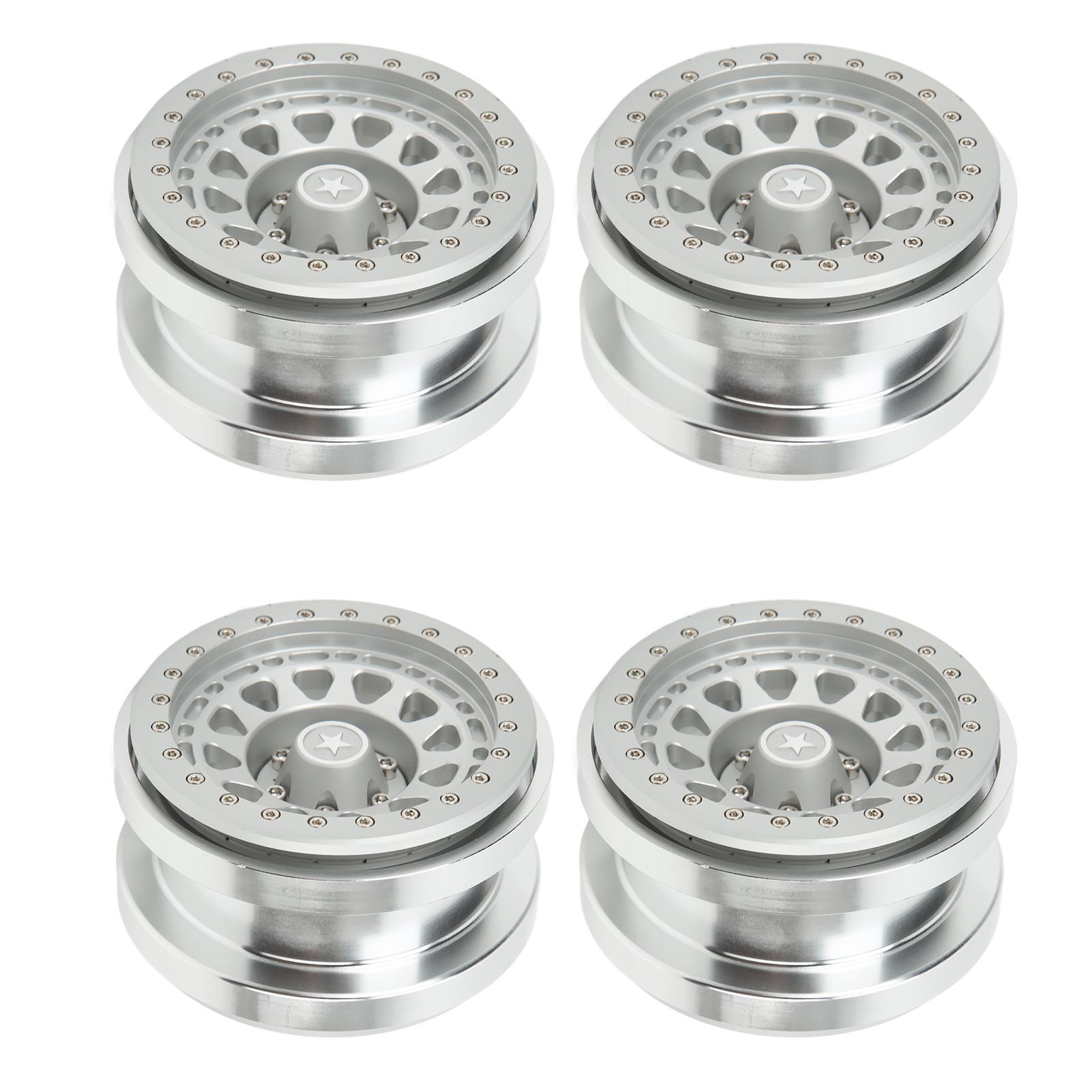 

4 шт. 2,9-дюймова колісна маточина 12 отворів Алюмінієвий сплав Колісна маточина для AXAIL SCX6 16 Радіокерована машина Срібляста срібний