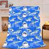 Shark Ocean Pattern Fleece Throw Blanket  Fuzzy Plush Super Soft Cozy Warm Stuffed Animal Decor  Gifts for Boys Girls Kids Adu