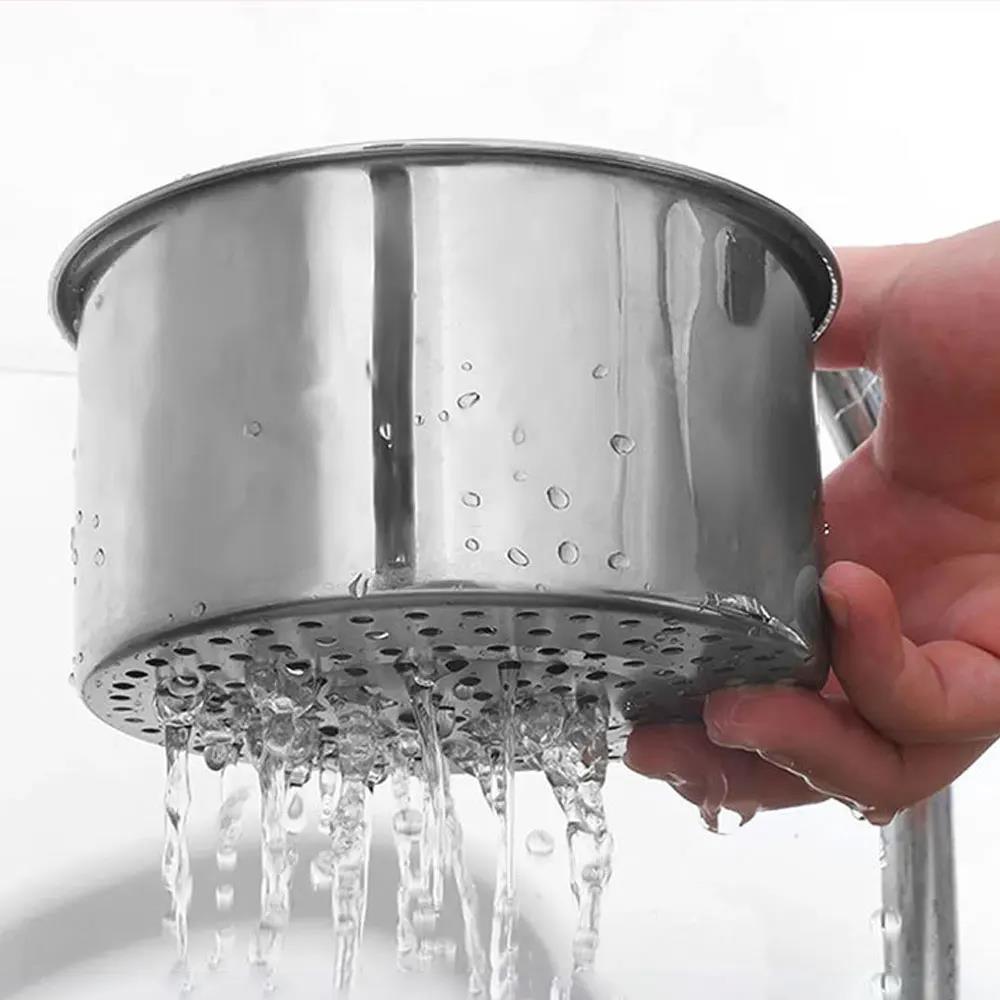 Stainless Steel Swan Sink Strainer Basket Kitchen Sink Garbage Filter Swan Dry and Wet Separation Hook Drain Rack6