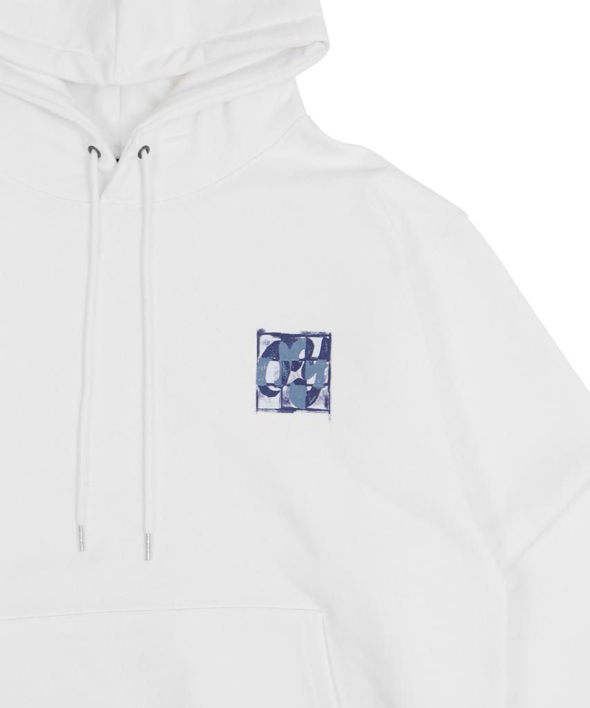 Logo Puzzle Hoodie - White