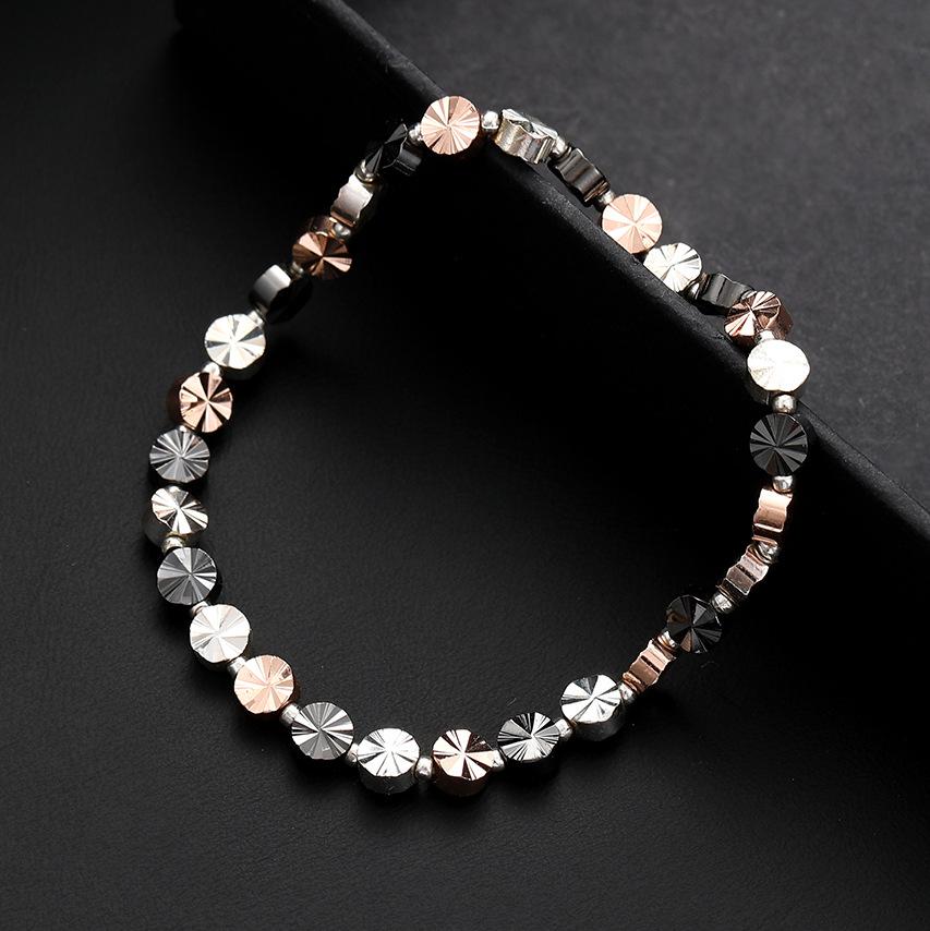 

Круглый сверкающий браслет из бусин, огранка «бриллиант», разноцветная вставка, универсальный эластичный браслет для мужчин и женщин