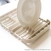 OKA Plisbase Dish Drainer, Approx. 23cm X 30cm, Beige (Slim, Compact, Foldable, Over-the-Sink, Small, Dishwasher Safe)
