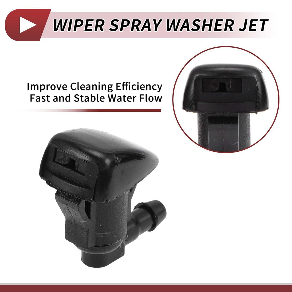 HEROFFIX Toyota Camry 2002-2006 Front Window Nozzles Window Wiper Nozzle Wiper Washer Jet No.85381AA042 Black Plastic