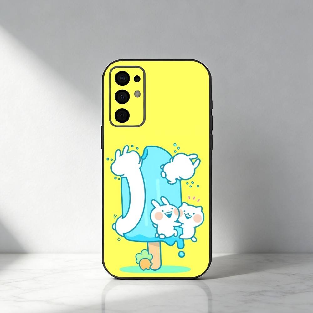 Cartoon Cute U-Usagyuuun-n Phone Case For Samsung S25,S24,S21,S22,S23,S30,Ultra,S20,Plus,Fe,Note,5G Black Cover