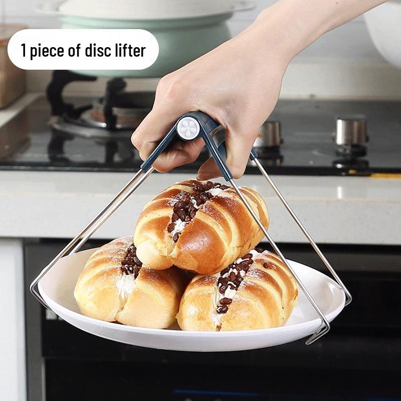 Stainless Steel Anti-Scald Bowl and Plate Lifter with Non-Slip Grip