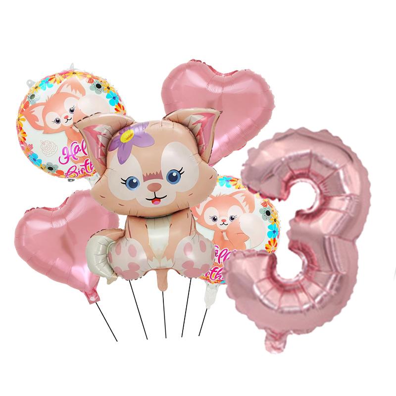 Disney Story  Lina Bell And Stellalou Cartoon Balloons Birthday Decor Baby Shower 32inch Number Foil Balloons Wedding Supplies