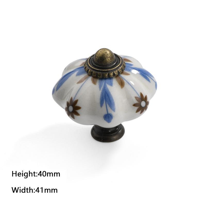 Vintage Ceramic Pumpkin Cabinet Knob Drawer Furniture Handles Dresser Door Pulls Wardrobe Closet Cupboard Hardware Accessories
