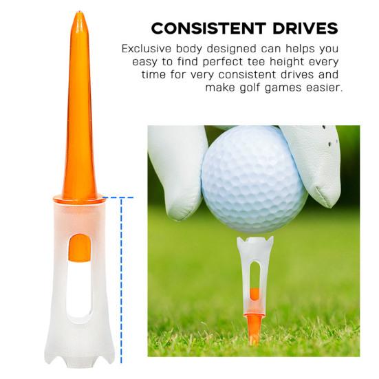 10ks plastová golfová odpaliště Čtyřhlavý design Profesionální servírovací kolíky pro snížení tření 83 mm Barevná krátká odpaliště Tréninkový držák golfového míčku