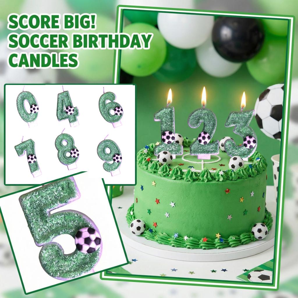 Creative Football Digital Birthday Candles