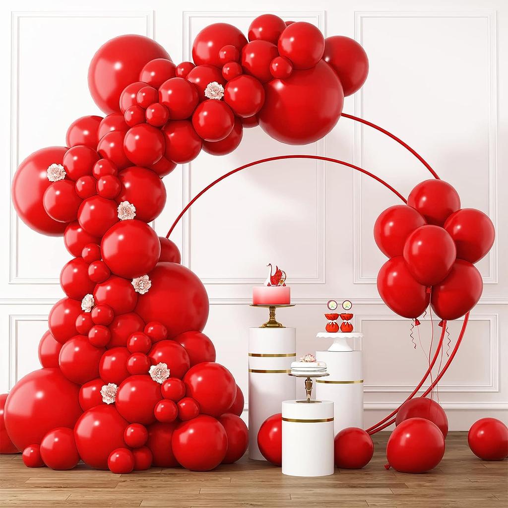 105PCS Pink Latex Balloon Set, Suitable for Birthdays, Graduation Ceremonies, Weddings, Anniversaries, and Party Decorations