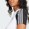 Adidas Originals Striped Round Neck Slim Fit Short Sleeve T-Shirt Women Tops White JD0834