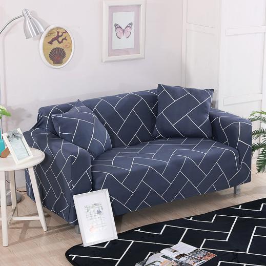 1pc Printed Stretch Sofa Cover, Non-slip Printed Floral Sofa Slipcover Non-Slip & Anti-Scratch for Pets Sofa Protector