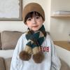Korean Style Children's Knitted Scarf Soft Warm Winter Neck Collar Boys Girls Plaid Scarf  Gifts