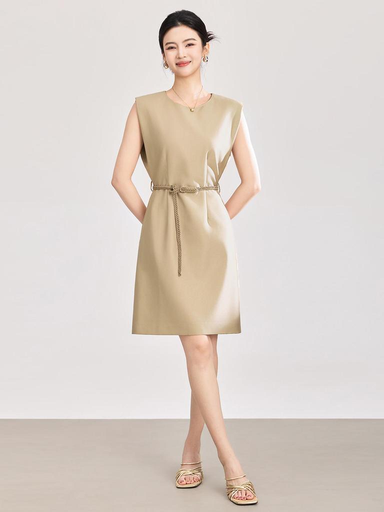 High-End Women's Sleeveless Waist-Cinched Business Dress - New Summer Arrival