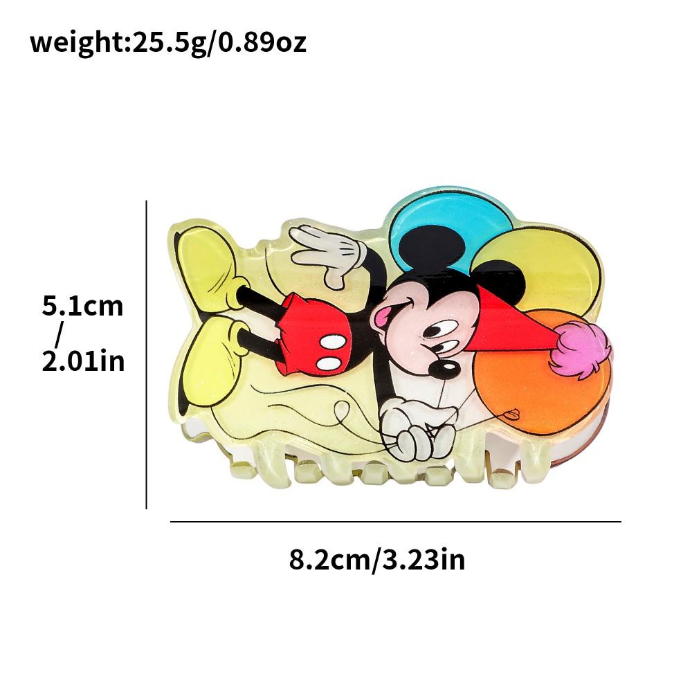 

1pc/6pcs Disney Mickey Minnie Acrylic Hair Claw Fashion Versatile Hair Accessory Sweet Cute Hair Grips