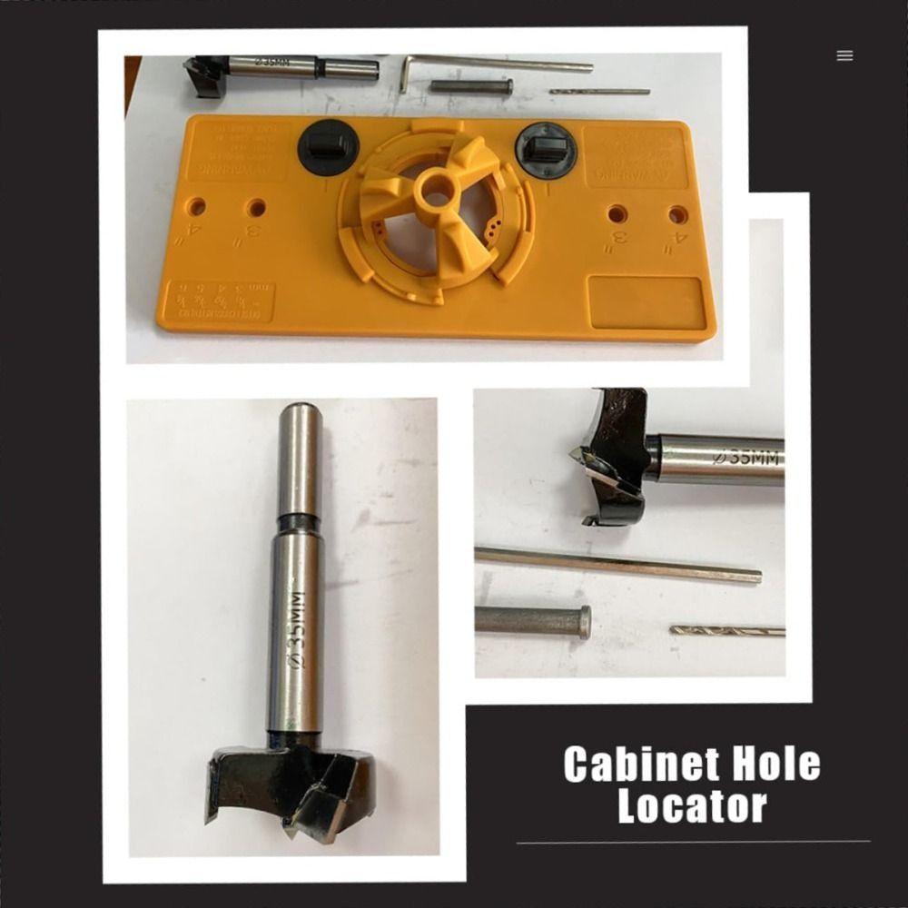 Drilling Hinge Hole Tool Kit Positioning Hinge Jig Durable Boring Guide  Woodworking