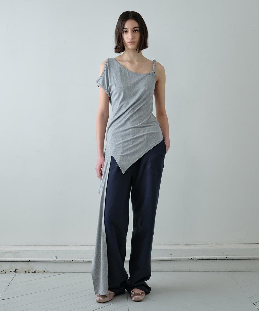 Simeteuligpeosenteu Unbalanced Twist Top / Melange Gray