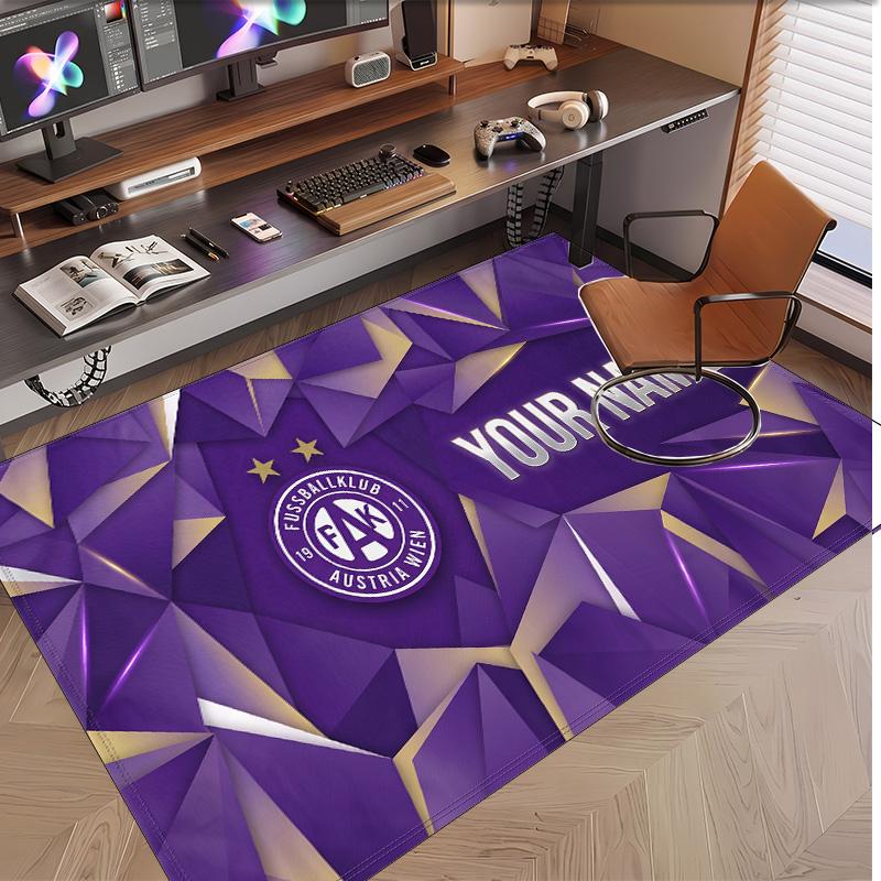 Personalized Crystal Velvet Carpet Austria Wien FC Pattern Non Slip Floor Rug