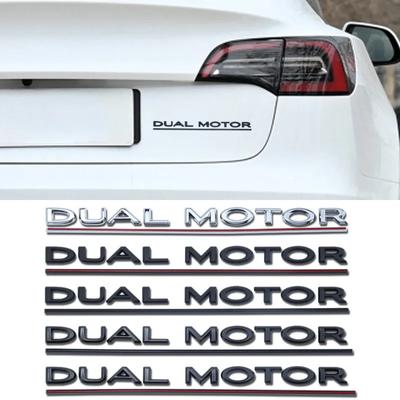 DUAL MOTOR Underlined Letters Emblem for Model Y 3 X S Car Styling Turck Badge Sticker