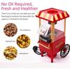 Chariot De Fabricant De Pop-Corn Professionnel Vintage, Pop-Corn Électrique À Air Chaud 1200W pour Cinéma Maison, Machine À Pop[445]