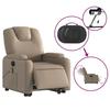 Electric Massage Recliner with Rising Function Cappuccino Artificial Leather