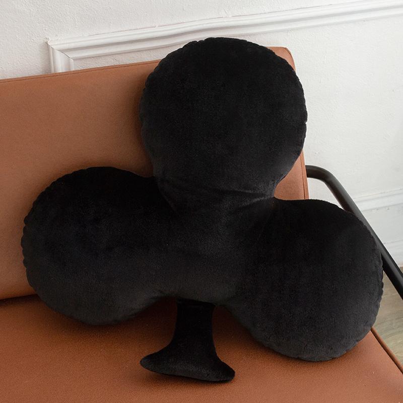 Squishy Down Cotton Stuffed Poker Plush Pillow Soft Red Black Spade Diamond Heart Club Back Support Sofa Chair Bed Decor Gift
