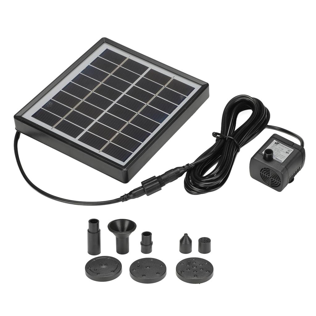 Solar Fountain Pump Energy Saving High Efficiency Black Solar Fountain for Garden Bird Bath Small Pond 2W