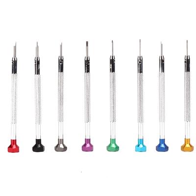 8pcs Watch Screwdrivers Alloy Steel Slot Watch Repairing Screwdrivers
