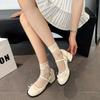 French Bow Jk Mary Jane Shoes Women's 2025 New Summer Versatile Small Height Increase Light Mouth High Heel Single Shoes