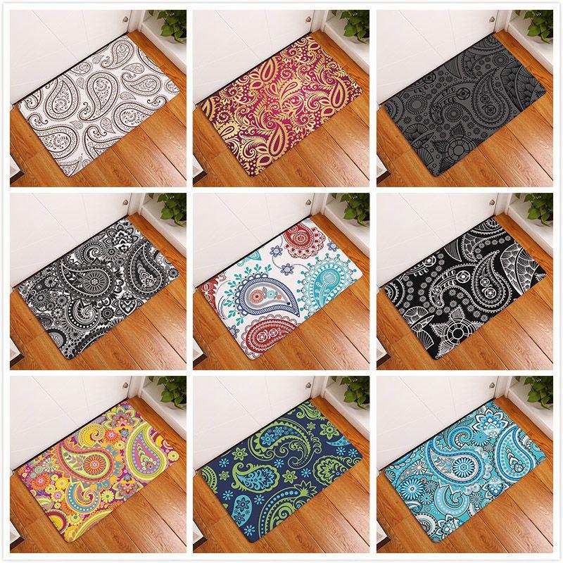 Elegant Persian Ornamental Paisley Buta Pattern Doormat For Luxurious Home Decor