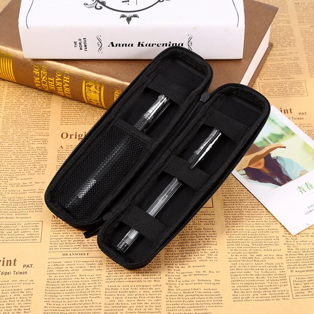 1pc Black Portable EVA Shell Pen Pencil Case Pouch Stationery Holder Electronic Cigarette Bag