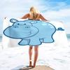 Schattig Cartoon Dierenprint Microvezel Strandlaken, Groot Badlaken Sneldrogend Absorberend Zandvrij Handdoek voor Badkamer, Reizen, Sport