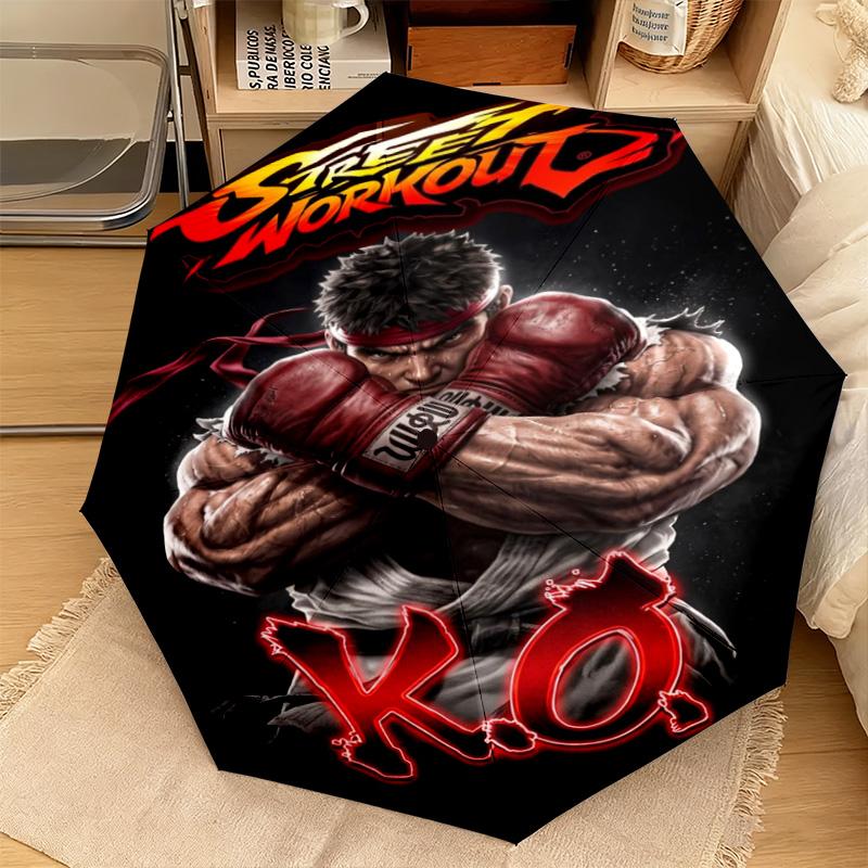 Street Fighter Ii Characters Automatic Umbrella - Suitable Travel Portable Umbrella Outdoor sun shading umbrella Suitable For All Seasons