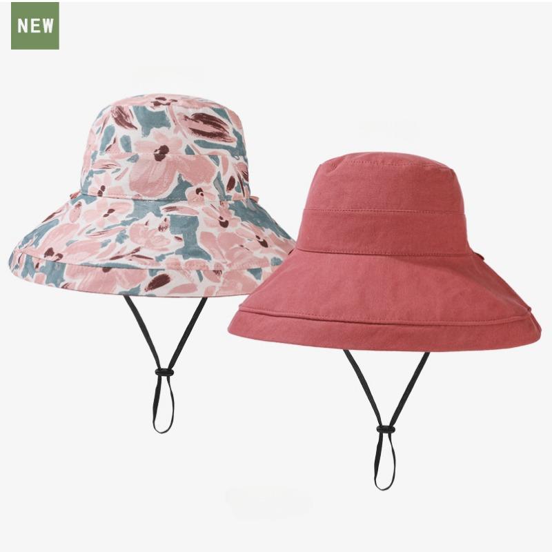 Casual Andas Solskydd UV-skydd Solskyddsmössa Fiskarhatt Dubbelsidig hopfällbar hatt Blommönster Kepsar Justerbar andningsbar solhatt