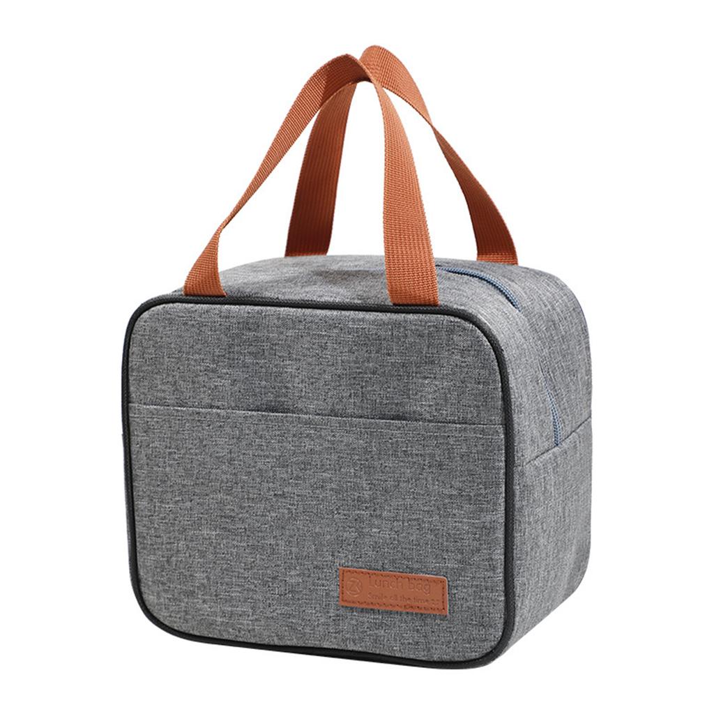Square Insulated Lunch Bag with Handle Large Capacity Thermal Lunch Box Tote for Work School Outdoor Use Durable Material