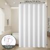 1Pc Minimalist Pure White Shower Curtains, Basic Soild-Color Waterproof Bathroom Accessories