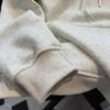 Japanese Sweet Puppy Print Fleece-Lined Cotton Hoodie - White/Gray, Unisex